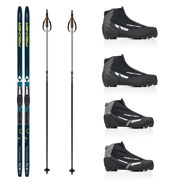 Fischer Comfort Cruiser classic cross-country set with boots and poles, 184 cm