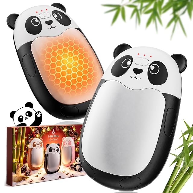 Fandliss rechargeable hand warmers in a panda design