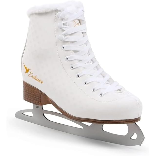 SMJ Sport Exclusive white women’s figure skate with toothed blade