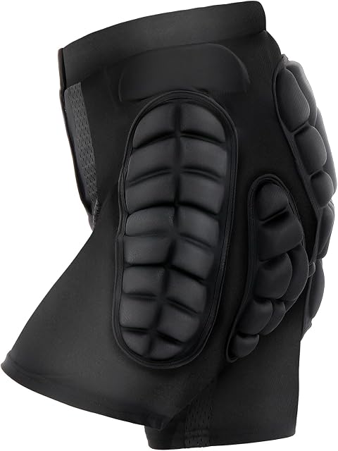 TOMSHOO 3D padded impact shorts in black