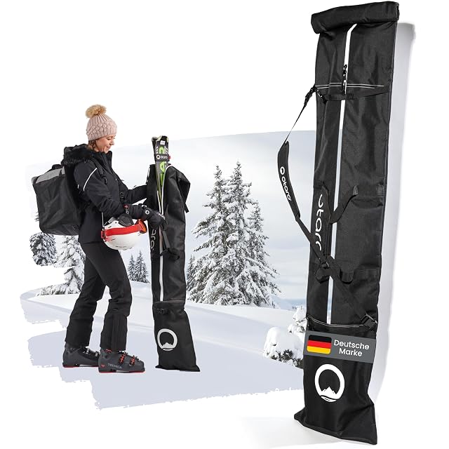 Otaro roll-top ski bag with padded shoulder strap