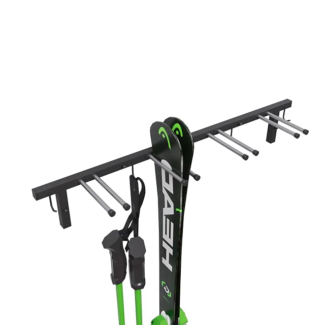 QLS Handels S3 ski hook rail in black, 83 cm