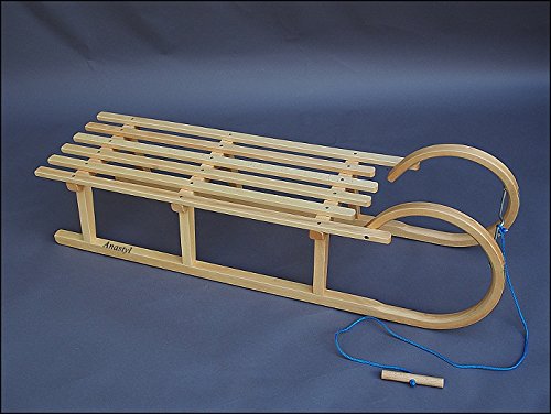 Best For Kids beech davos horn sledge, 120 cm, clear lacquered