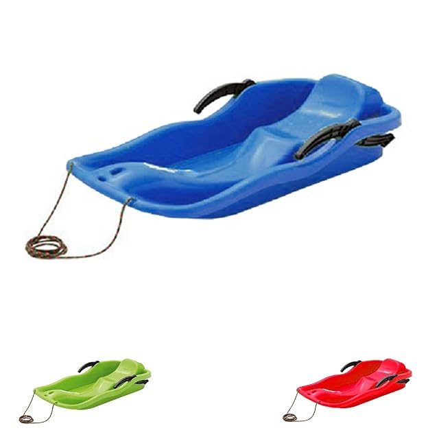 Prosperplast Race plastic sledge in blue with pull rope