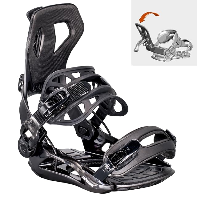Airtracks Master Pro FASTEC rear-entry snowboard binding in black
