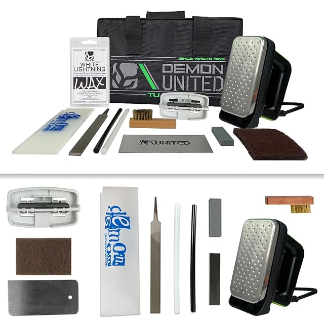Demon United complete ski and snowboard tuning kit with wax